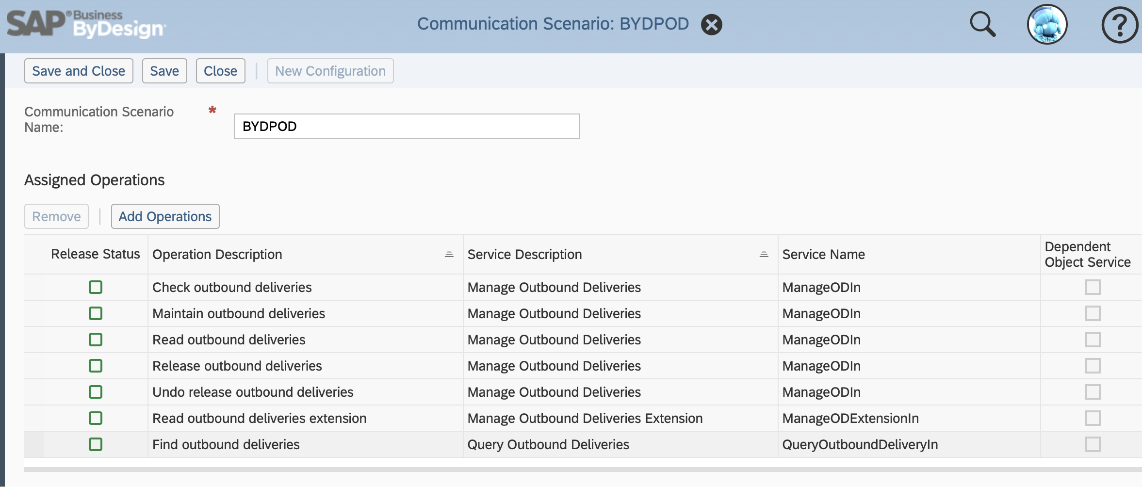 SAP Business ByDesign Communication Scenario #1