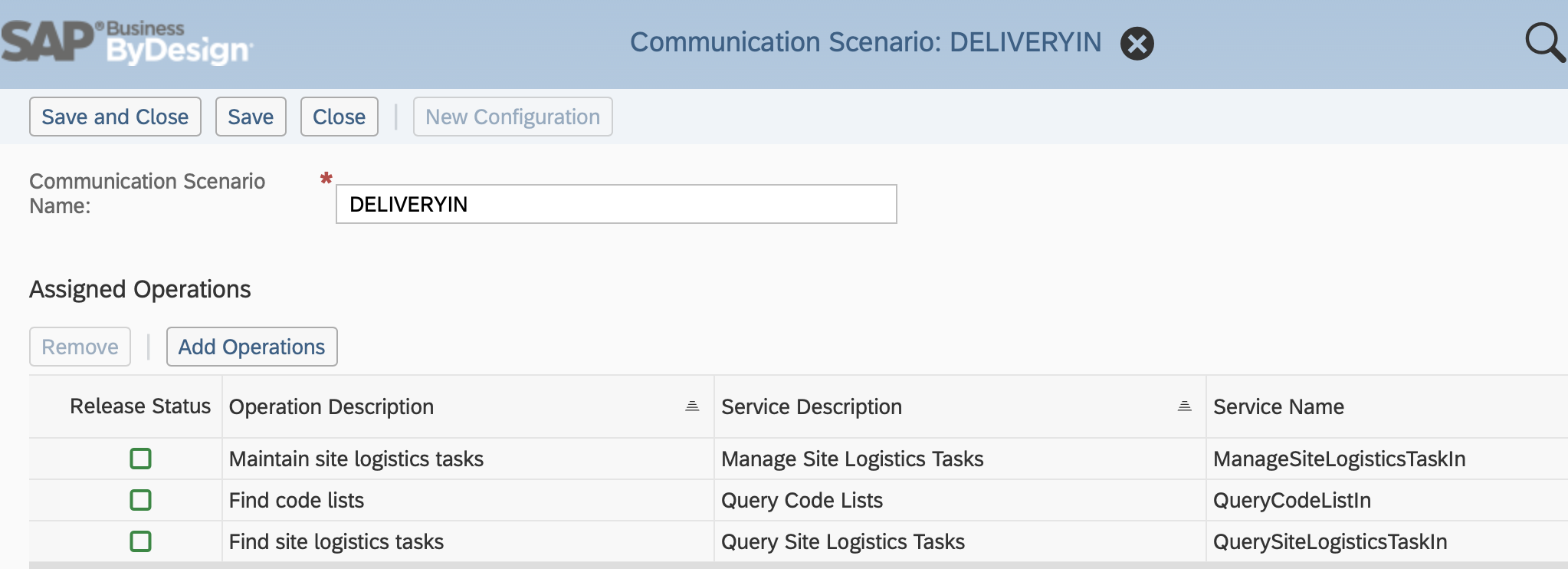 SAP Business ByDesign Communication Scenario