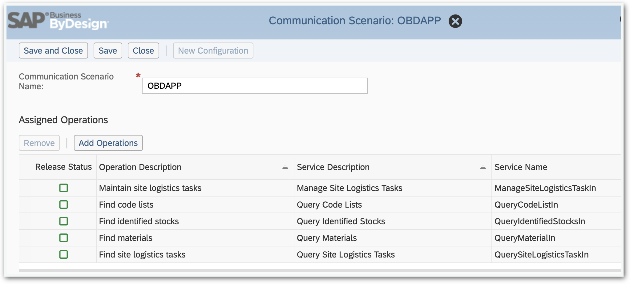 SAP Business ByDesign Communication Scenario